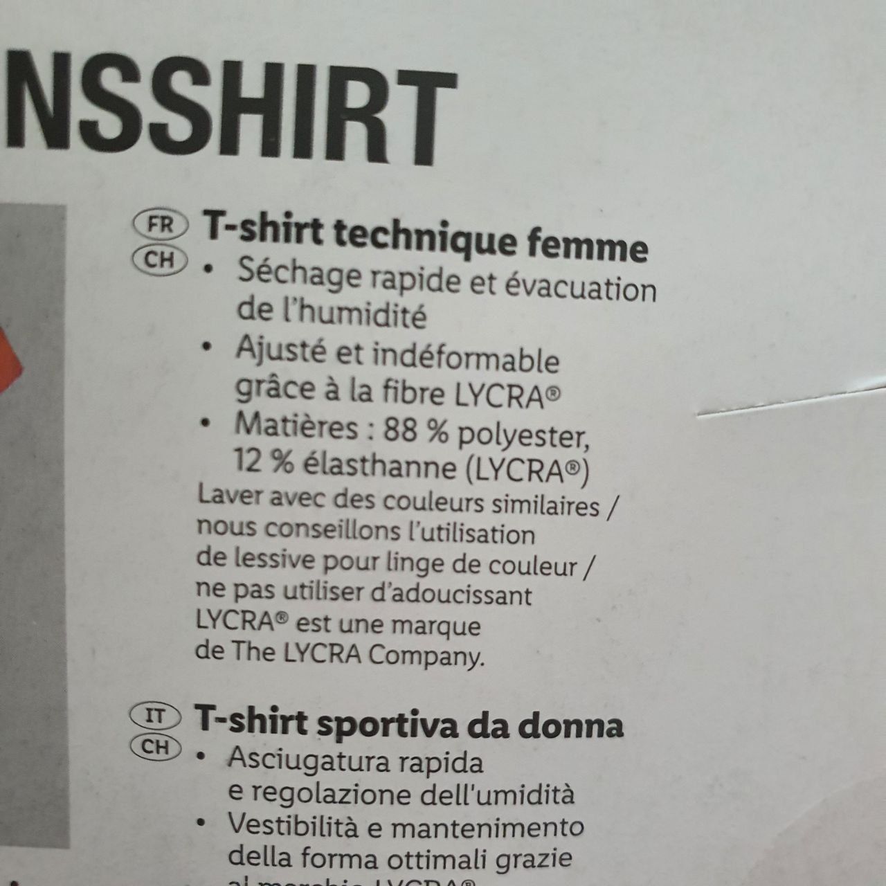 Tricou Crivit damă, mărimea M