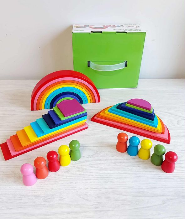 Curcubeu Montessori lemn