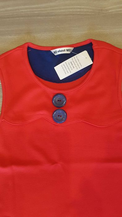 Rochie fete 9 - 11 ani, nouă -rosie