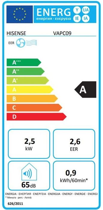 Мобилен климатик Hisense VAPC09