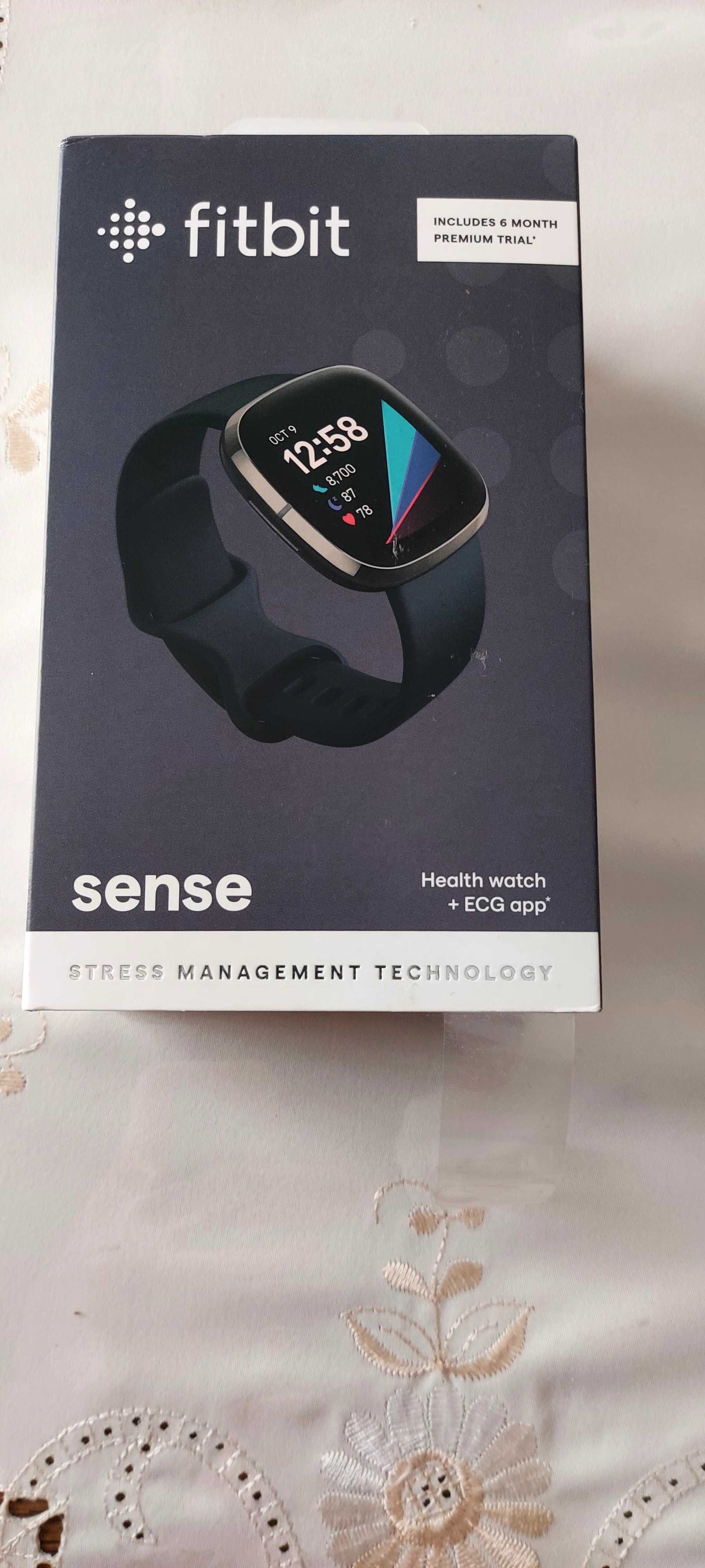 Ceas Smartwatch Fitbit Sense, Carbon Graphite