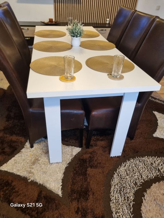 Vand masa alba 180×80 cm