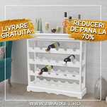 Suport sticle de vin/raft vin 70 x 22,5 x 70,5 cm Alb GALVESTON