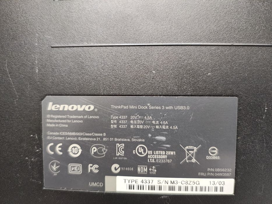 Deck thinkpad series 3 model 4337