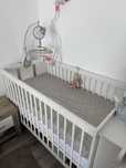 Patut din lemn bebe + saltea cocos 120/60