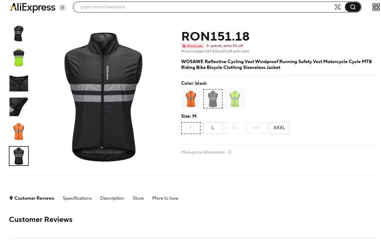 Vestă antivânt marime L