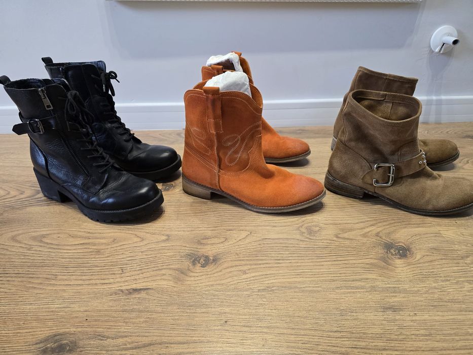 Дамски боти естествена кожа 39 номер