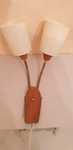 Cadou aplica lampa vintage colectie alama lemn Suedia 1950