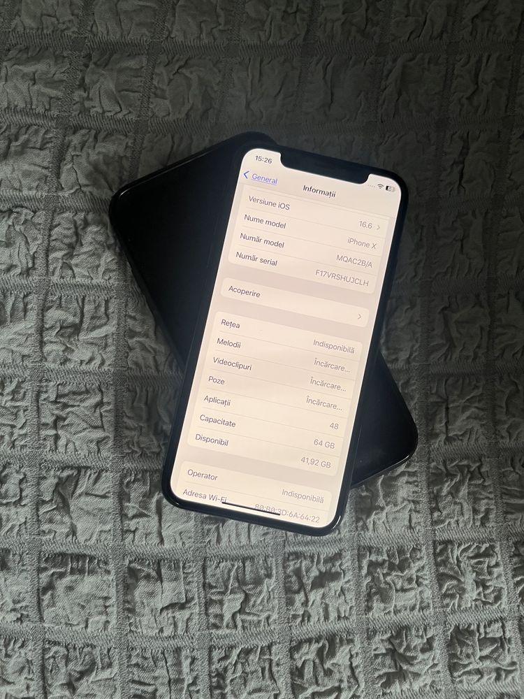 Iphone X grey /baterie 100%