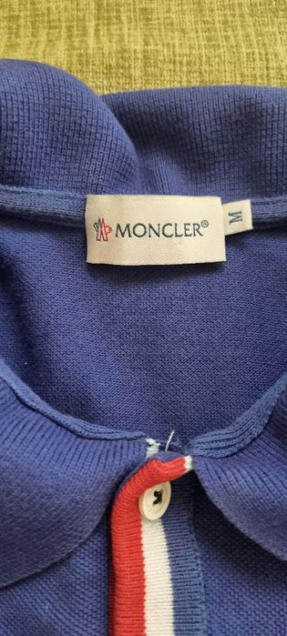 MONCLER поло блуза с къс ръкав, кралско синьо. Унисекс