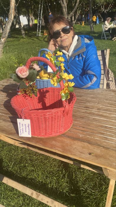 Плетеная корзина  ручной работы