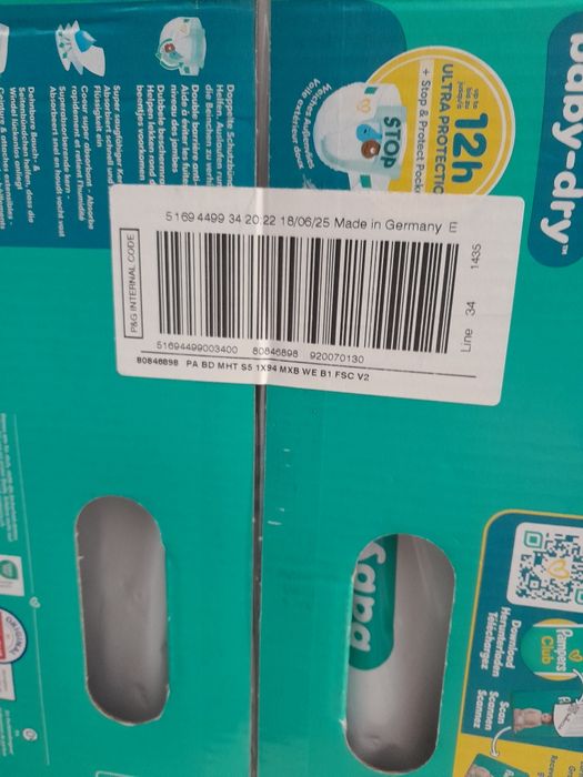 Scutece Pampers babydry