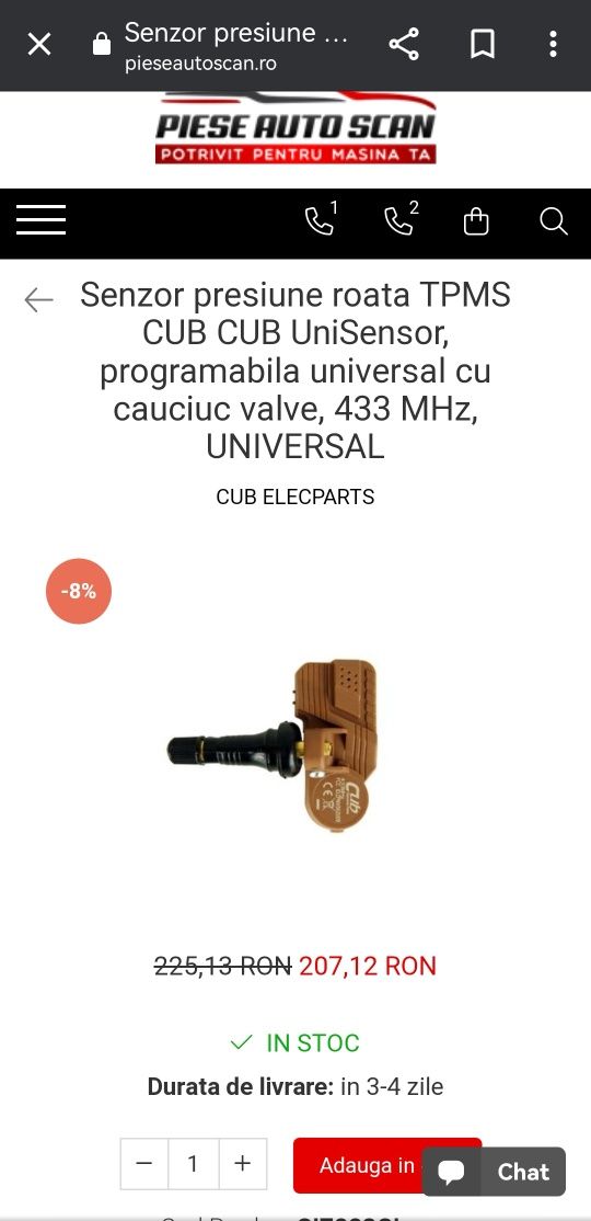 Senzori presiune   cub universali 433 mhz