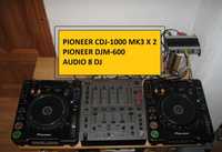 2бр. Плеъри Pioneer CDJ 1000 MK3 + Миксер Pioneer DJM-600 + Audio 8 DJ