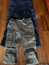 Set 3 pantaloni cargo H&M, baieti 9-10 ani, 140 cm