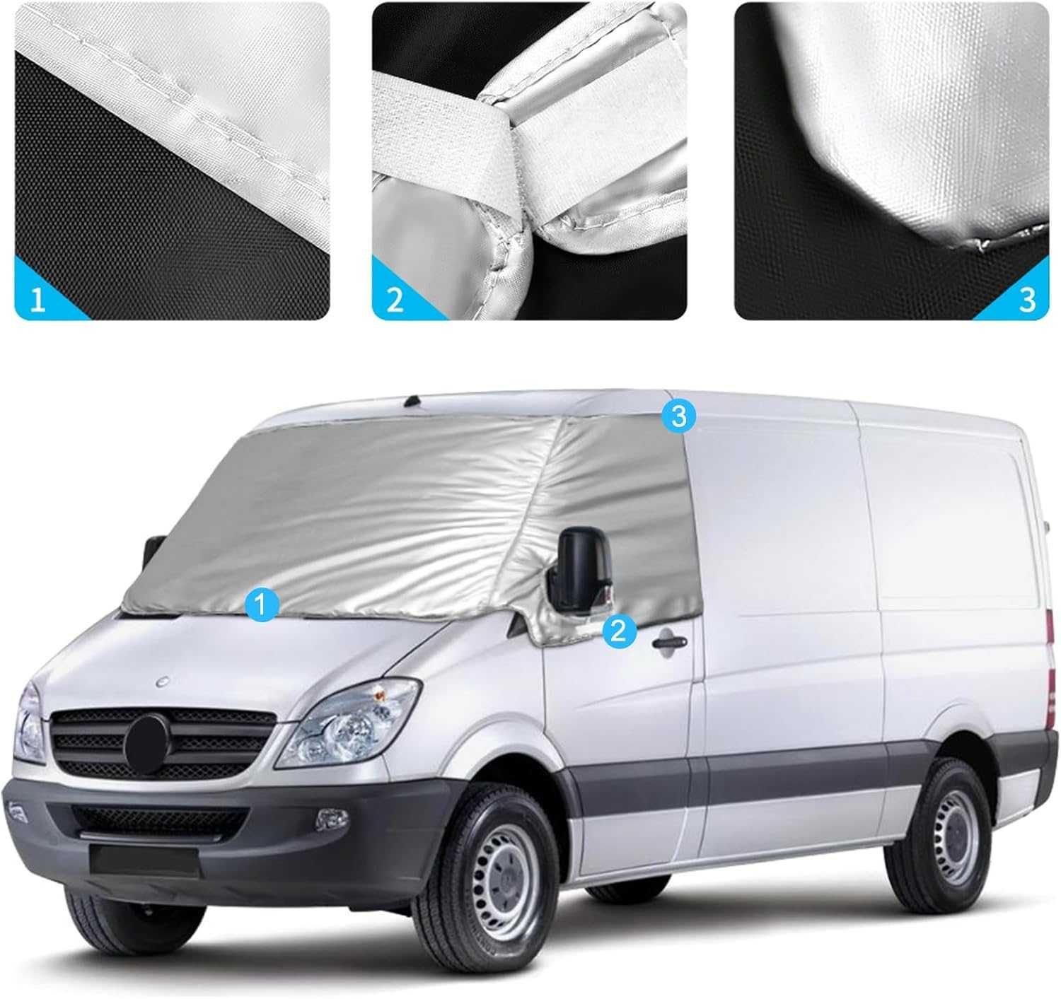 Подобрено фолио за предно стъкло, термо сенник на Mercedes Sprinter