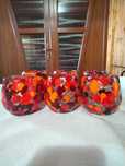 Set 6 pahare cognac Sticla de Murano cu murine in structura
