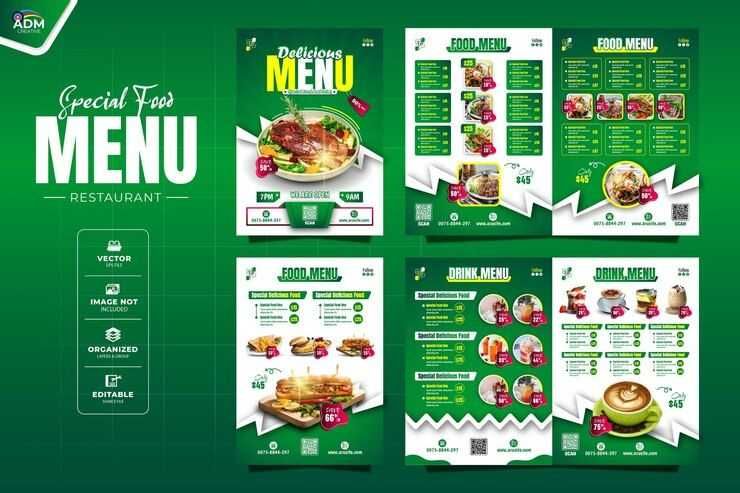 Эффектные меню для ресторанов и кафе