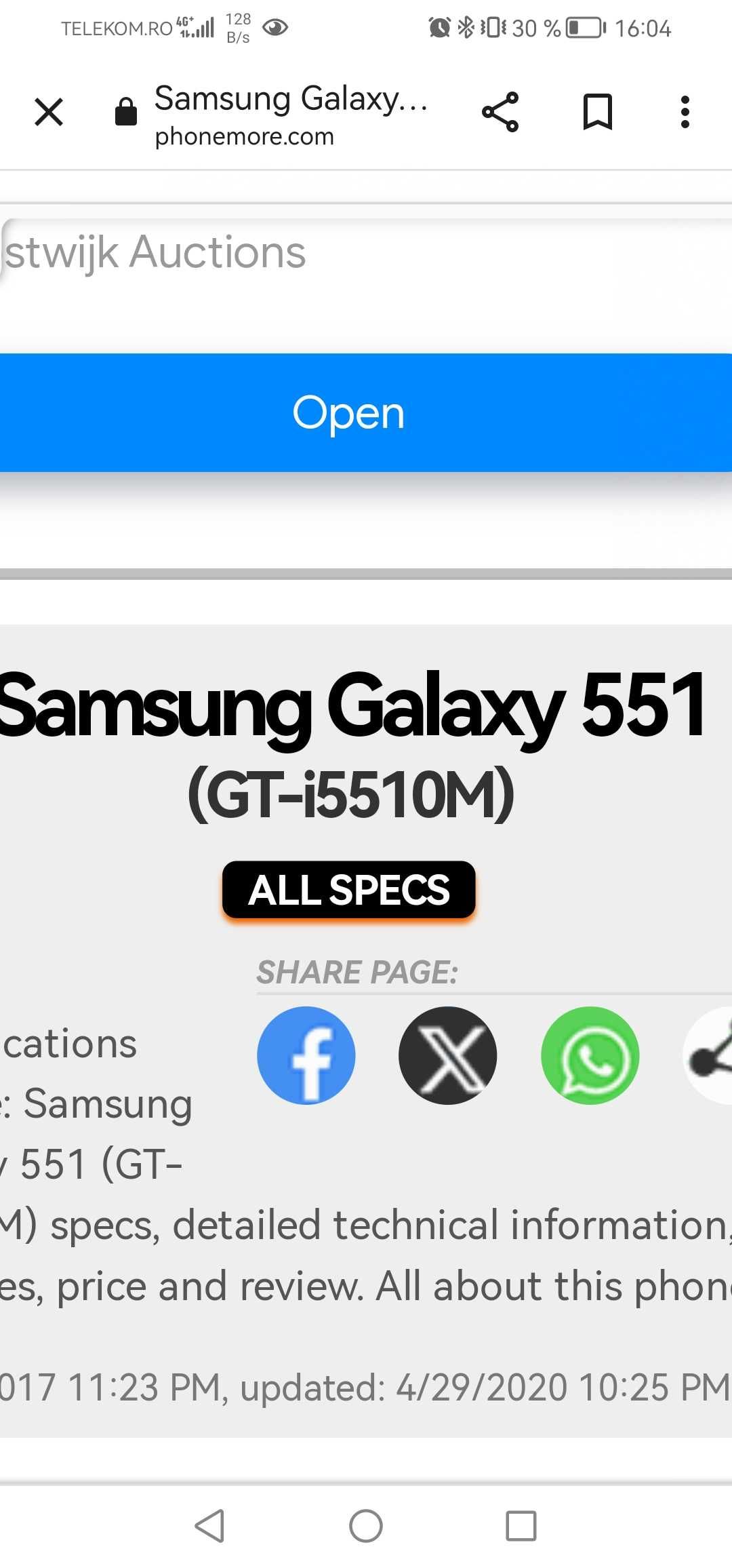 Samsung gt-i550m