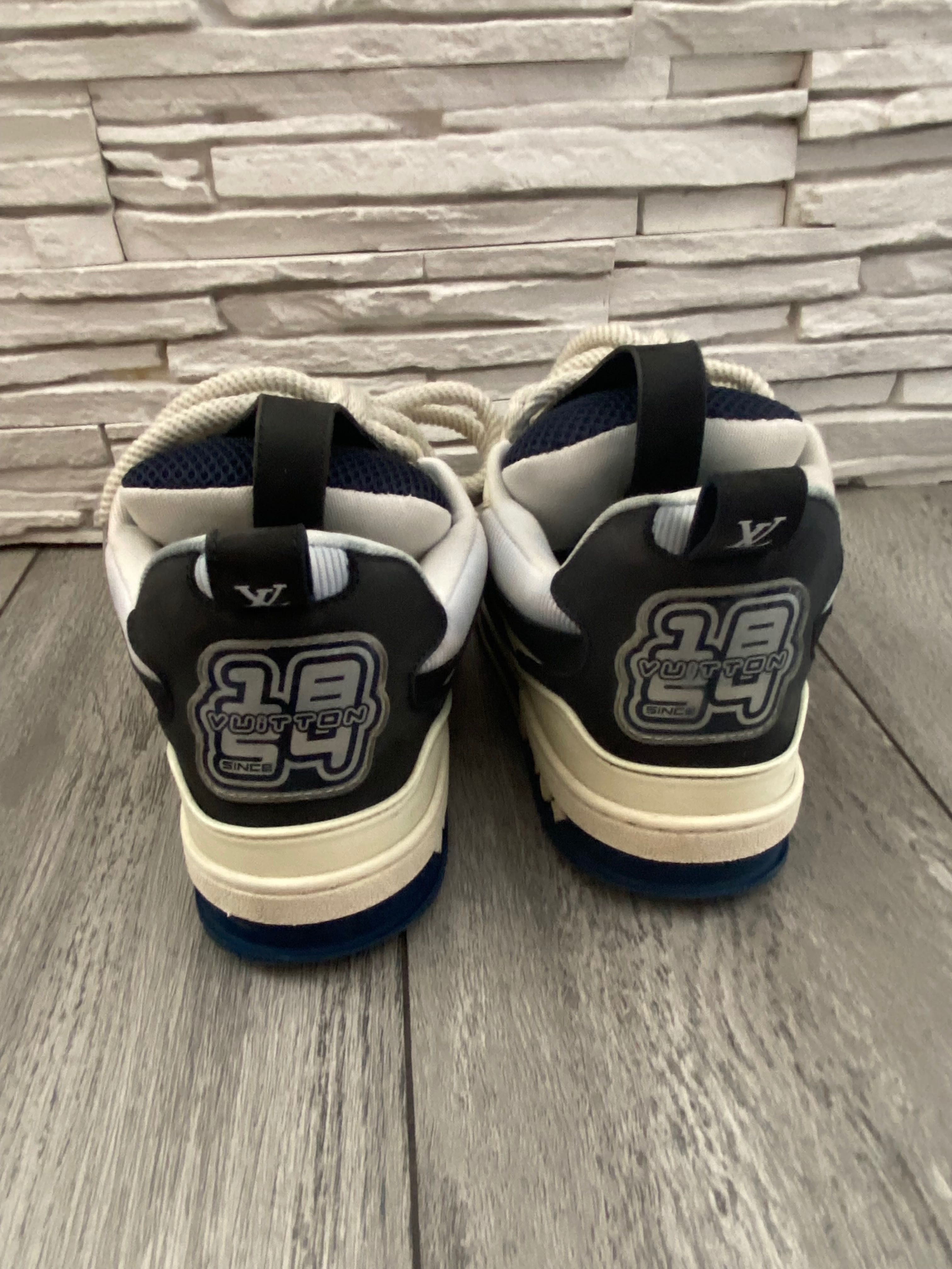 Louis vuitton skate navy blue обувки