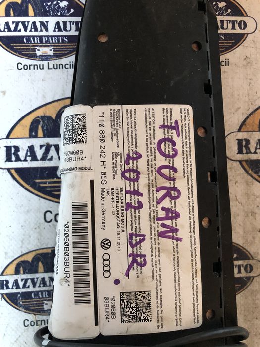 airbag scaun dreapta fata volkswagen touran 2012