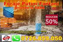 Foraje Puturi Fantani Reparati Denisipari oriunde in Tara