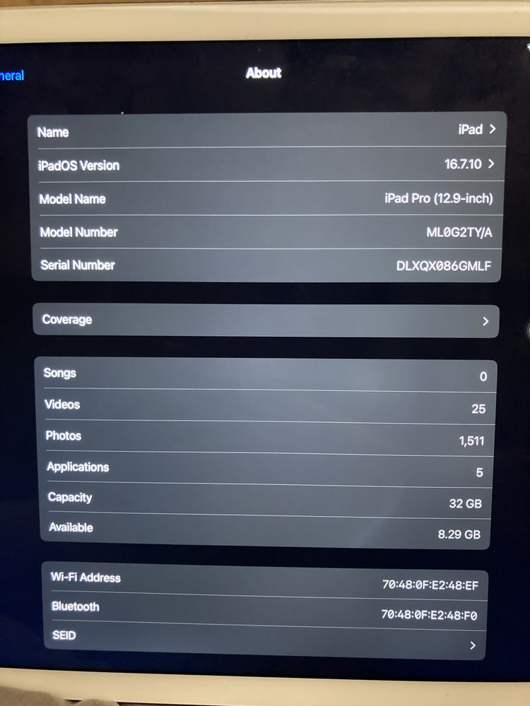 iPad 12 Pro 12.9 Gen 1 32GB