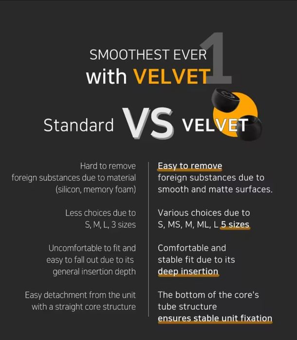 Dopuri căști iem Divinus Velvet wide bore