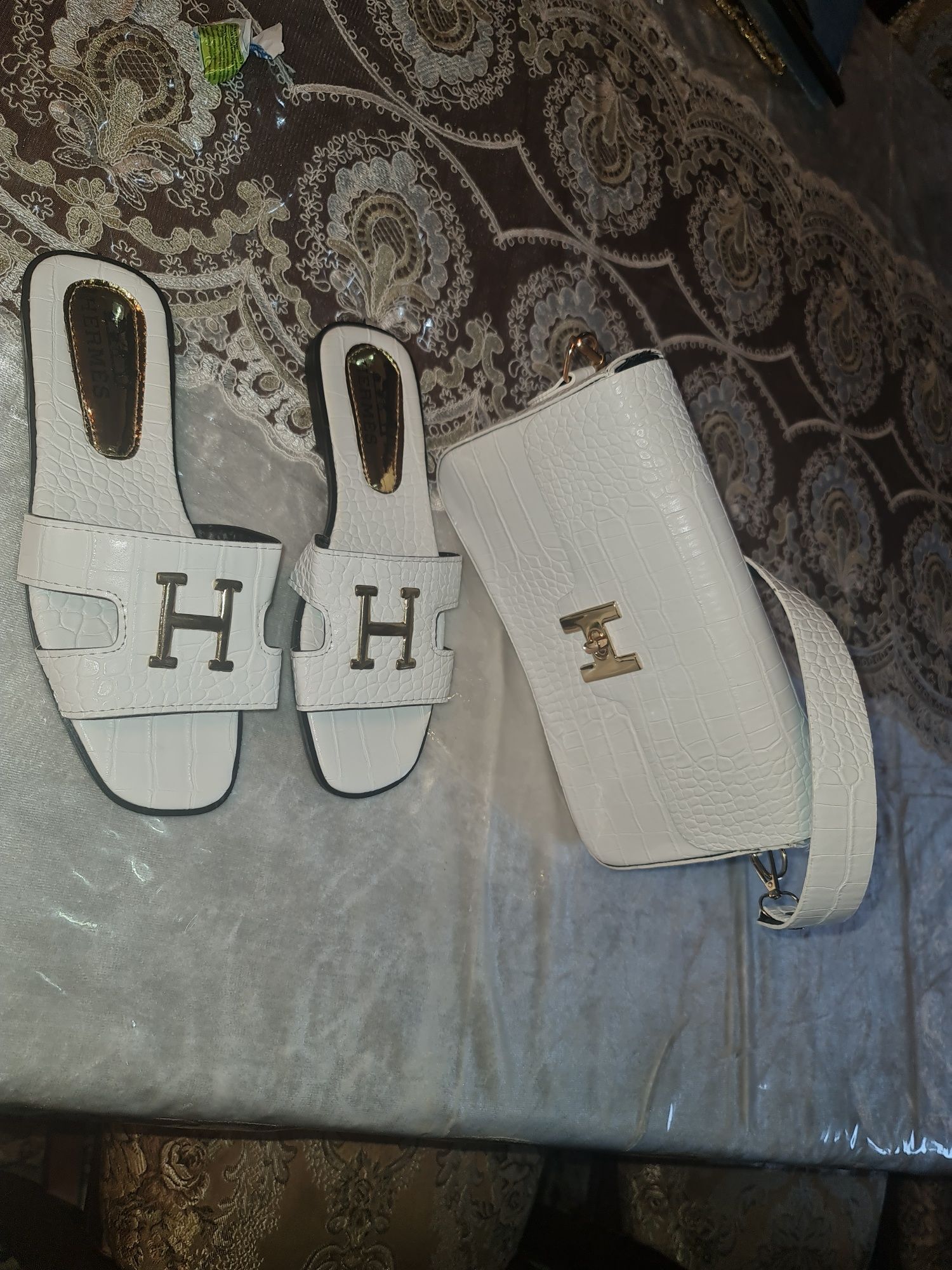 Тапочки + сумки  hermes parij