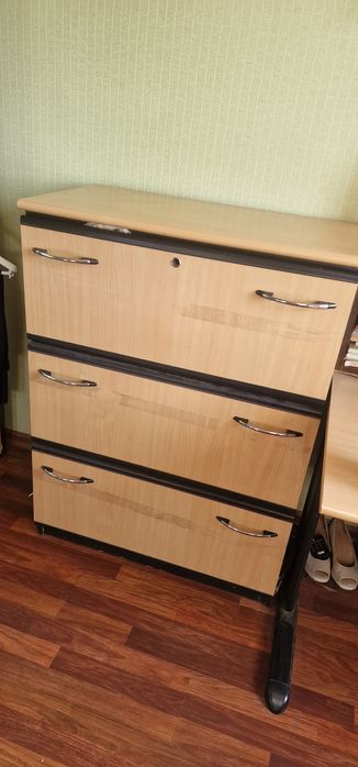 Продам шкаф с выдвижными глубокими ящиками для офиса