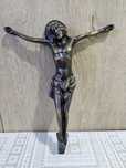 Crucifix din bronz ,marcat si semnat