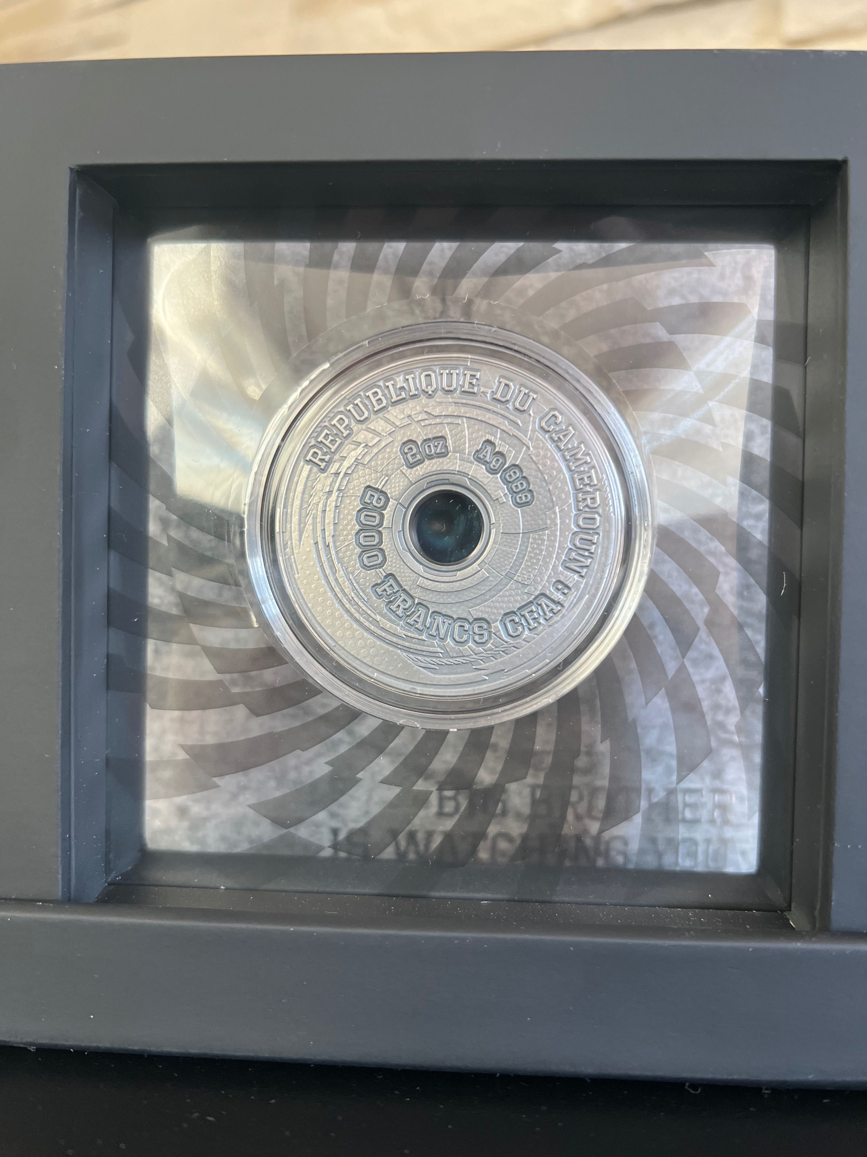 Сребърна монета 2oz Mint XXI Big brother Watching you