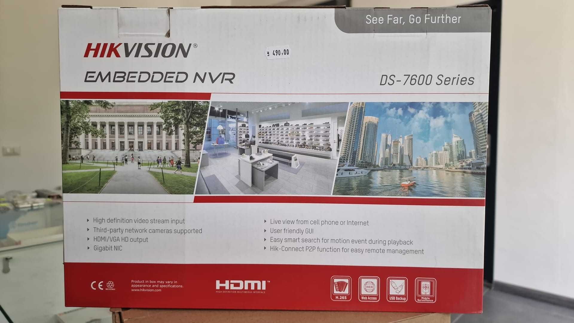 NVR Hikvision 7604, 4 camere supraveghere