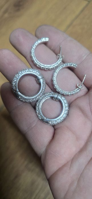 Cercei argint masiv