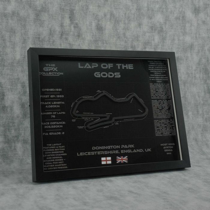 Donington Park – Hartă 3D circuit Formula 1 Europe GP • GPX Collection