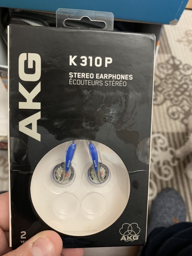 Casti AKG k310 transparent +albastre