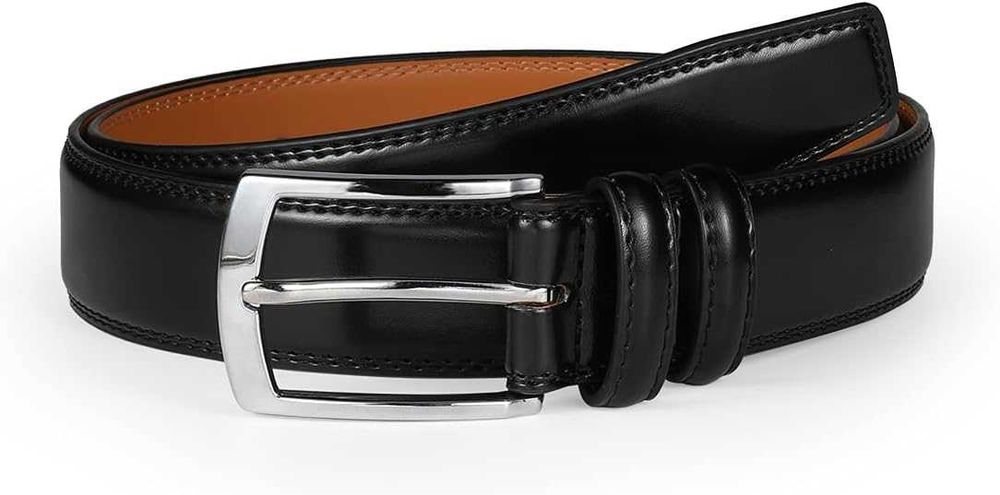 Curea din piele Unisex, Negru, 110 cm - TEAMMAO