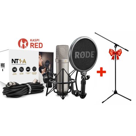 В пути! Новый Rode NT1-A студийный микрофон + стойка! KASPI RED