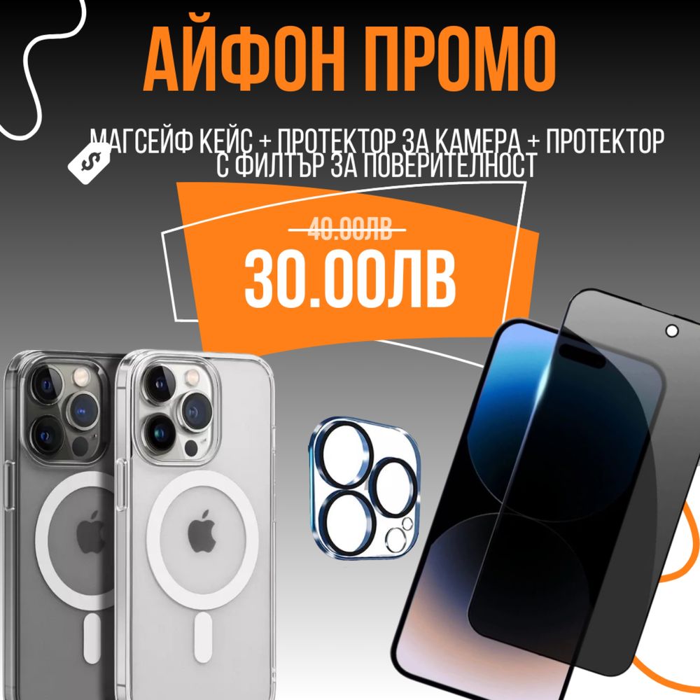 Privacy протектор за iPhone 11/12/13/14/15 PLUS,  PRO и PRO MAX