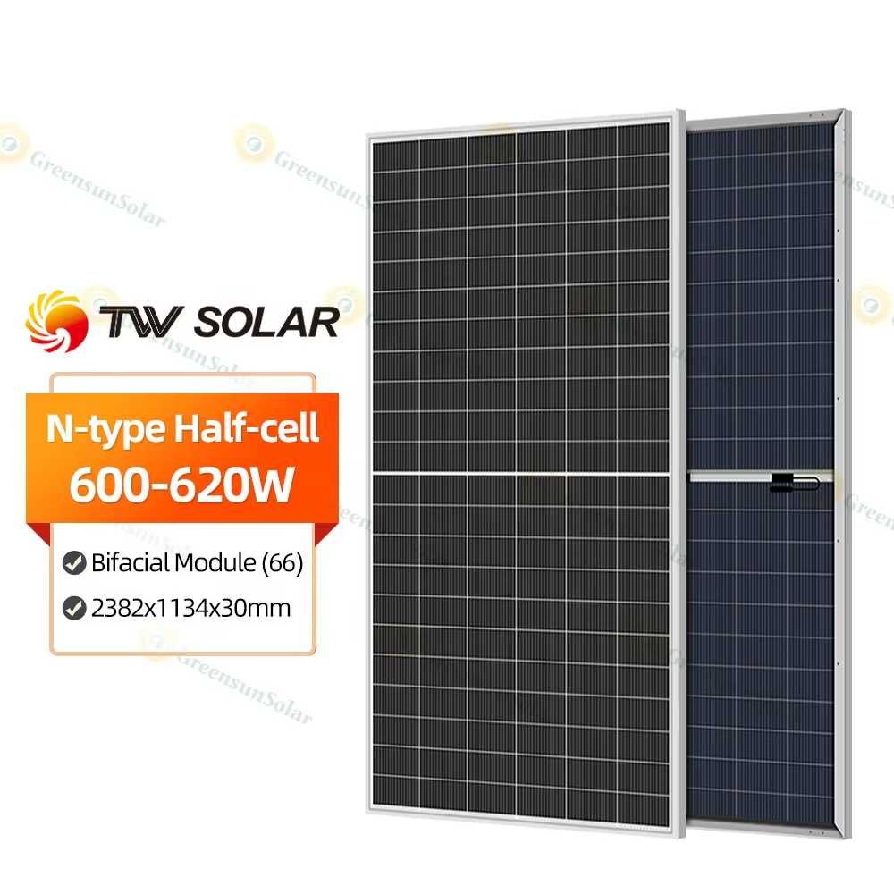 Quyosh panel TONGWEI 620W, КПД 23% 30 yil kafolat