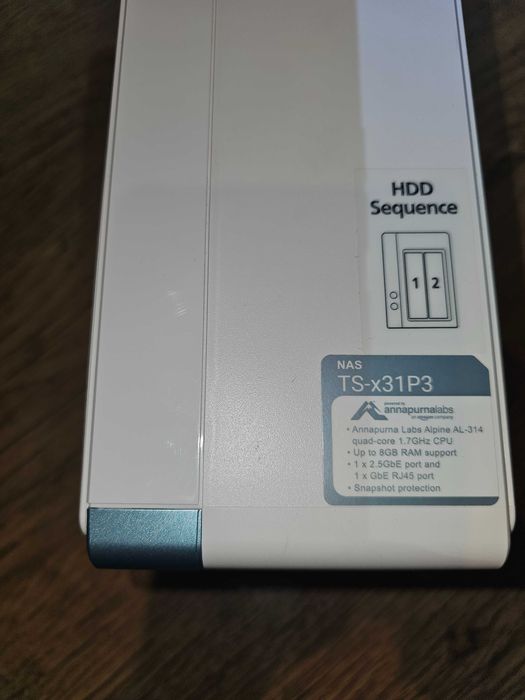 QNAP TS-231P3 – 2-bay NAS, Quad-Core 1.7 GHz, 2.5GbE –stare impecabilă