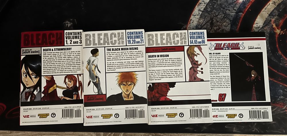 Bleach(manga) Vol.1-3 , Vol.19-21 , Vol.64-66 , Vol.67