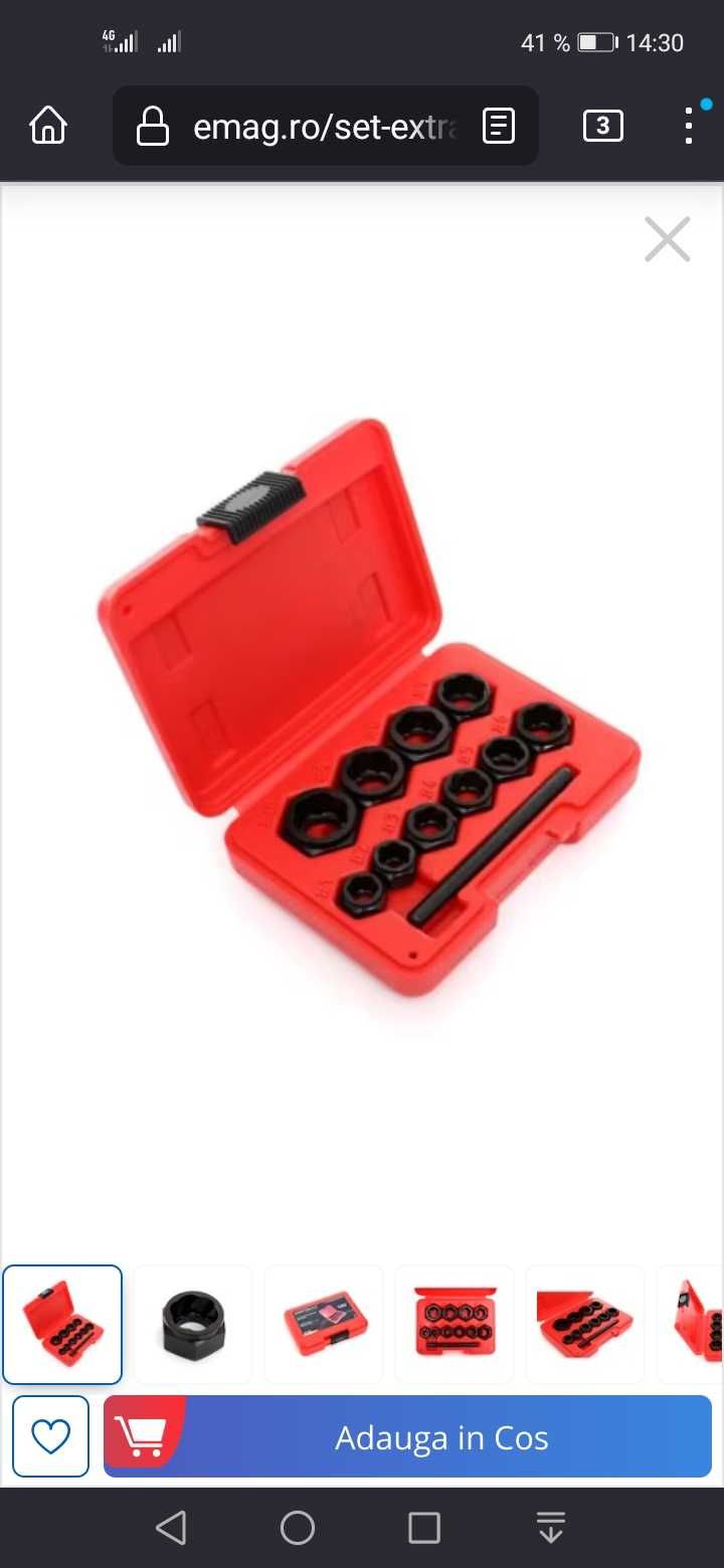 Vand Set Extractor suruburi defecte 10 elemente (profil redus)