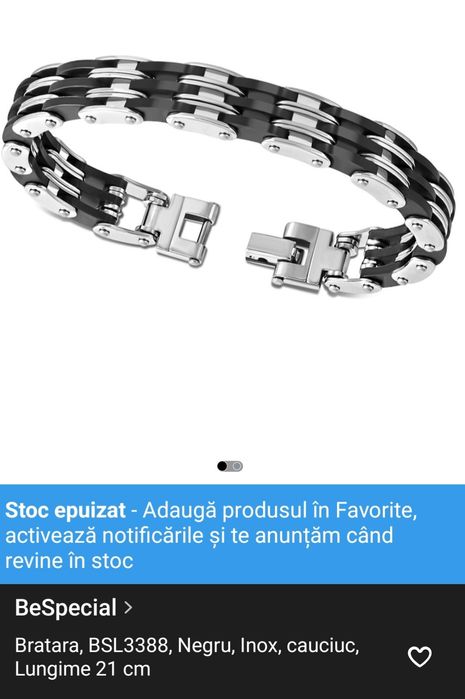 Bratara BeSpecial barbati  BSL3388 inox si cauciuc