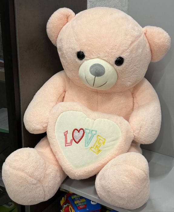 Мягкий мишка розовый