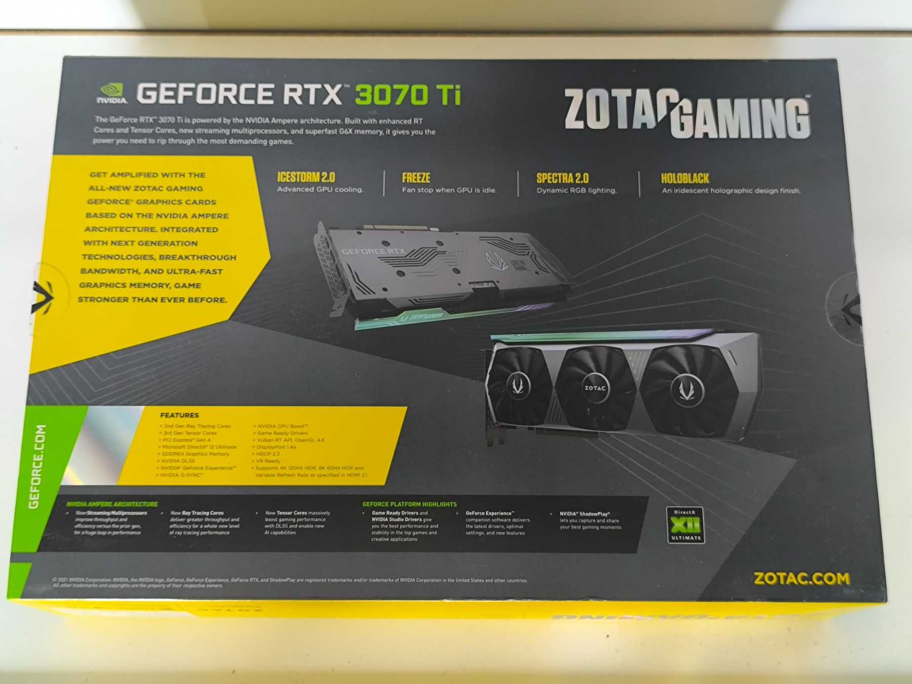 Видео карта ZOTAC 3070 Ti 8GB AMP HOLOBLACK