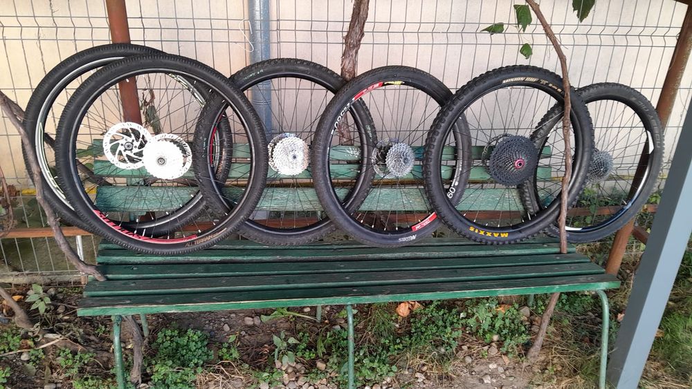 Set roti bicicleta mountainbike 27,5 inchi cu disc frana