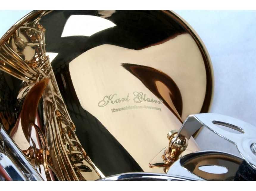 Saxofon Alto Chrom - Karl Glaser Auriu cu argintiu set complat NOU