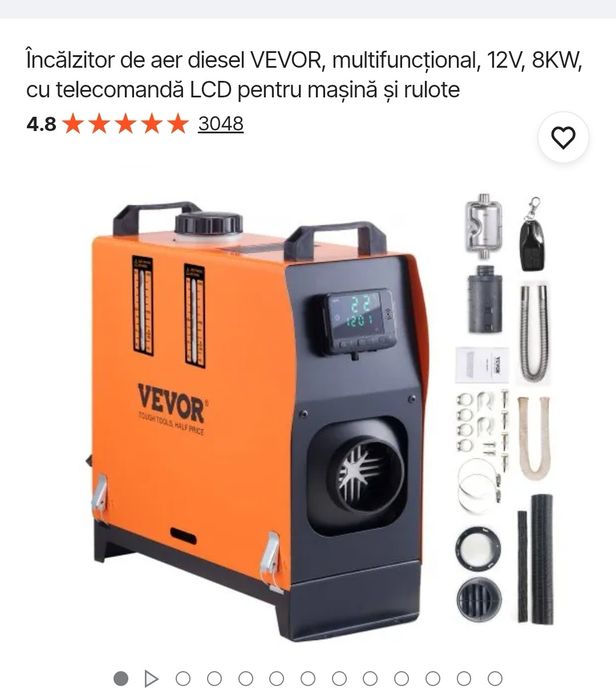 Vevor încălzitor diesel 8 kw