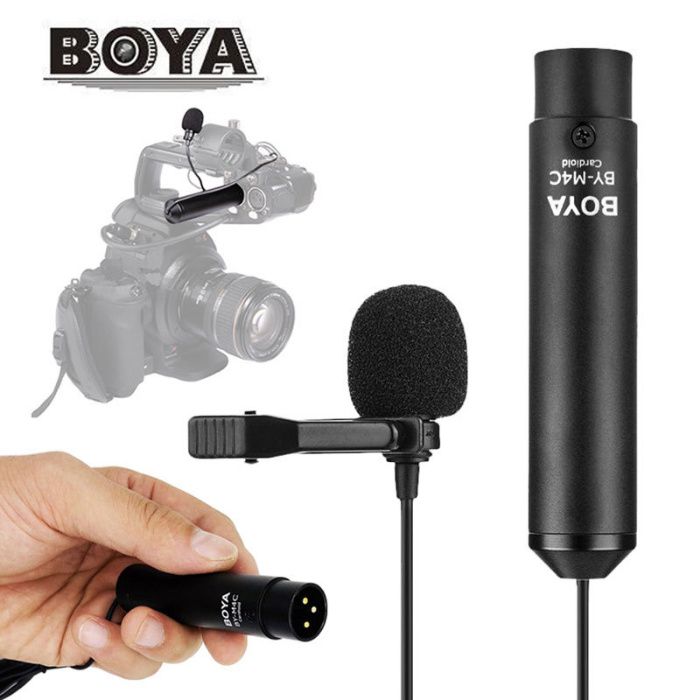 Lavaliera Microfon BOYA BY-M4C Profesionala cu XLR pt recorder, camera